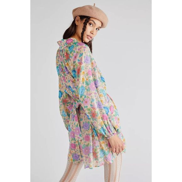 Free People Spell Mossy High Neck Mini Dress NWT Size Small - Picture 5 of 12